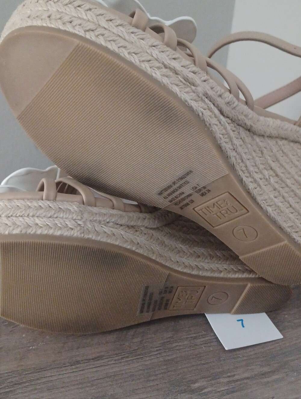 Time And Tru Wedge Sandals Sz 7 - Picture 5 of 5